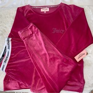 🎀 Gorgeous pink velour juicy couture set 🎀